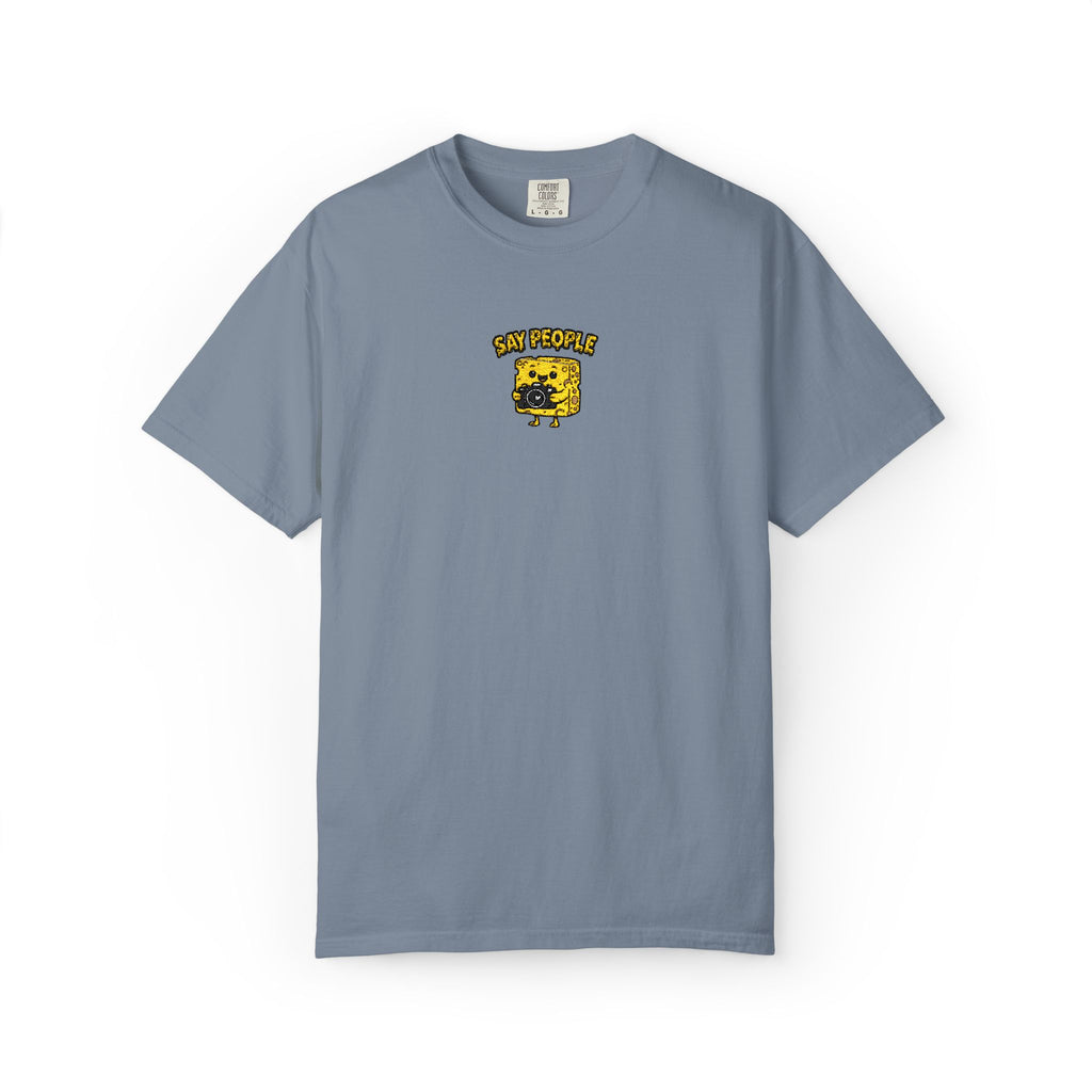 Say People Cheese Block Embroidery T-shirt