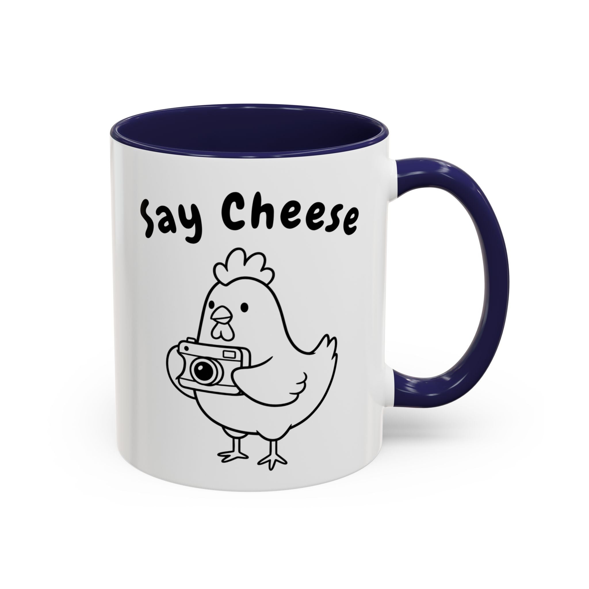Chicken With Camera Accent Coffee Mug (11, 15oz)