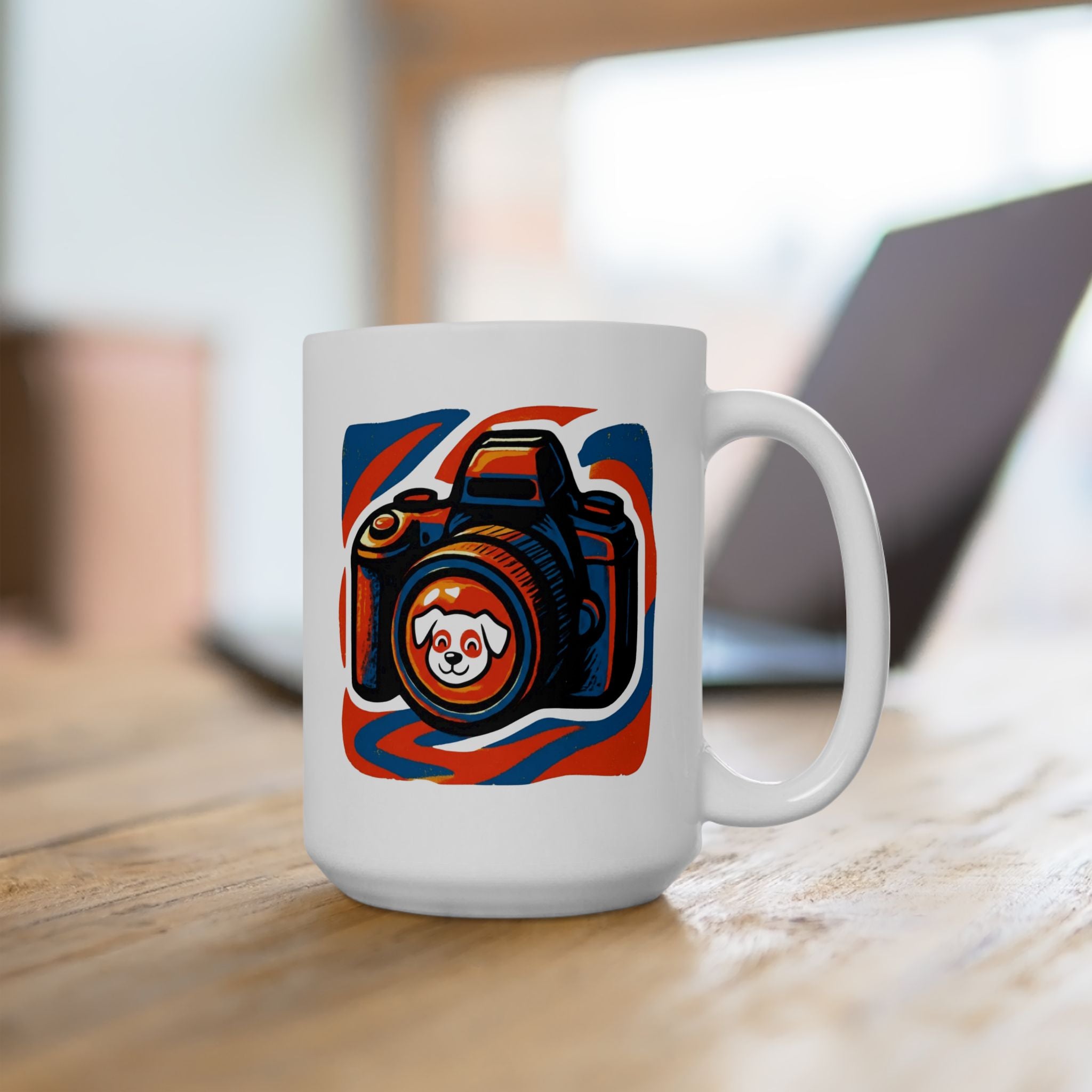 Camera Dog Design Coffee Cup (11oz, 15oz)