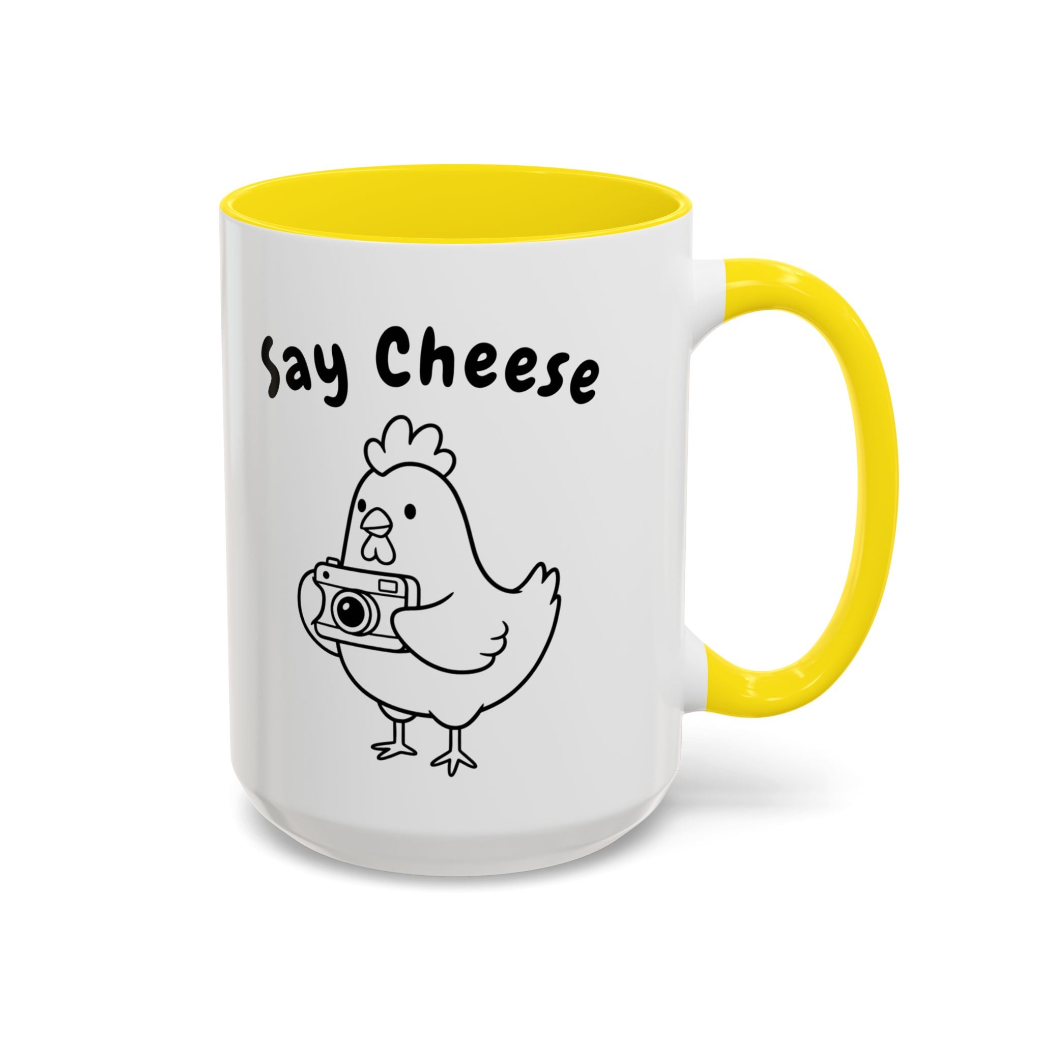 Chicken With Camera Accent Coffee Mug (11, 15oz)