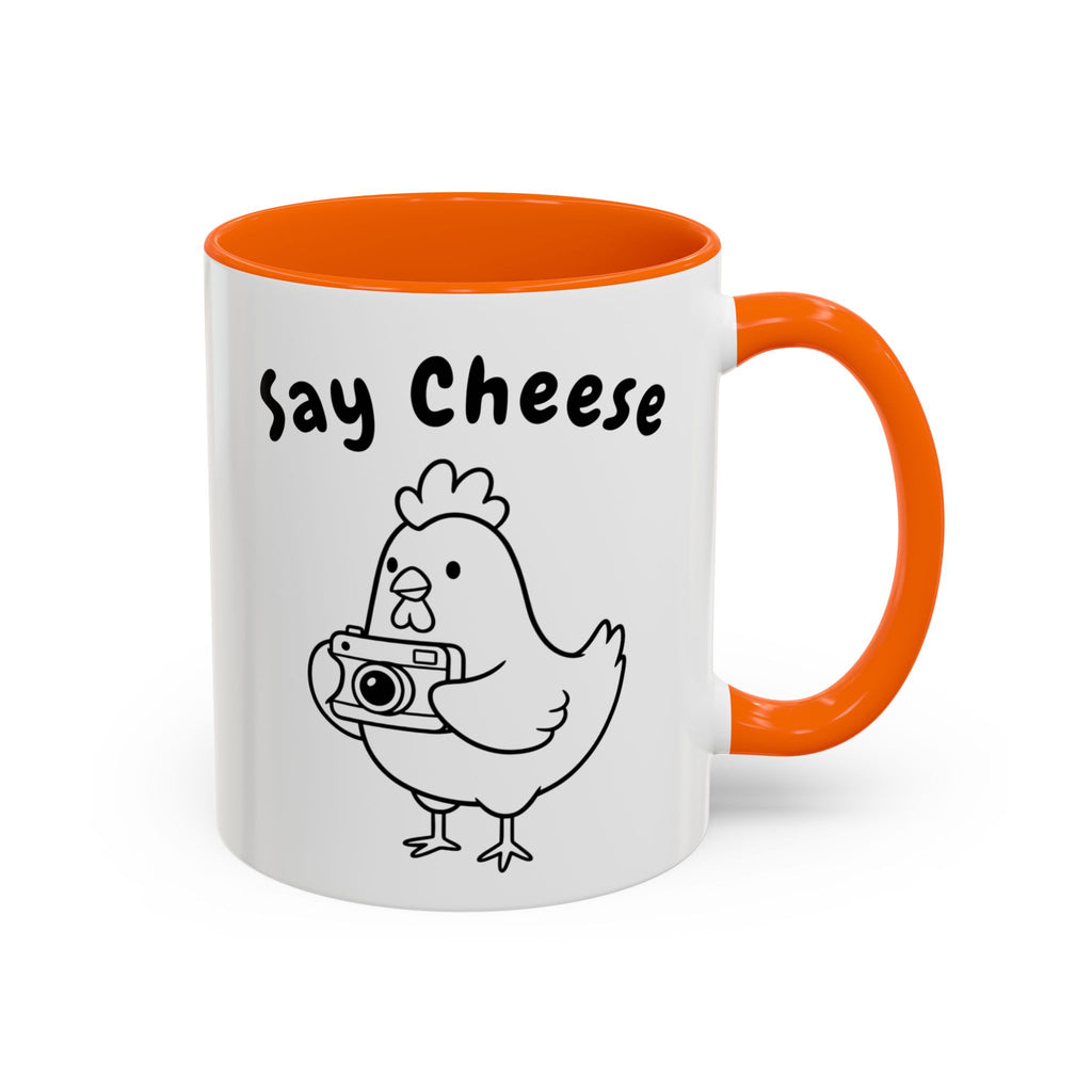 Chicken With Camera Accent Coffee Mug (11, 15oz)