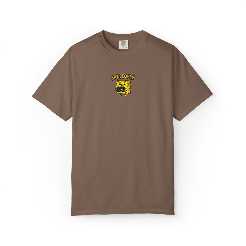 Say People Cheese Block Embroidery T-shirt