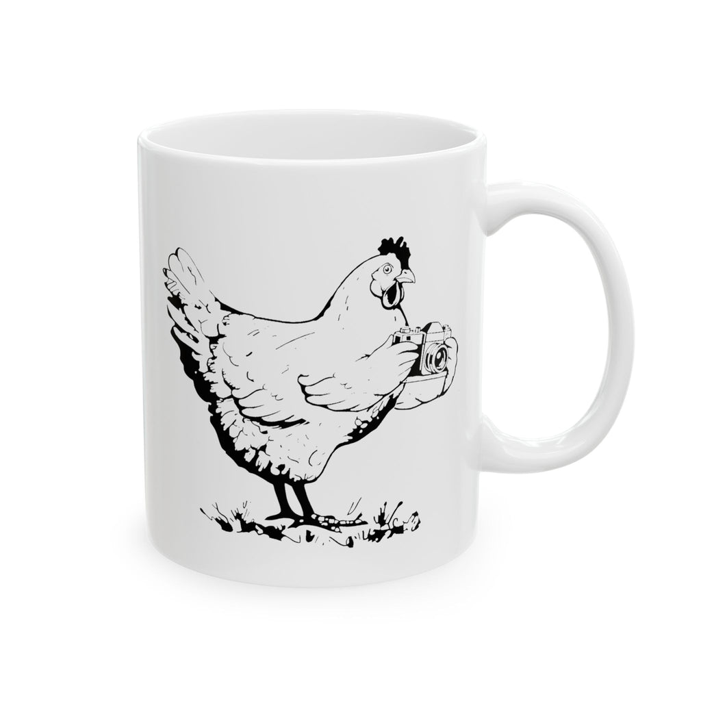 Photographer Chicken Ceramic Mug, (11oz, 15oz)