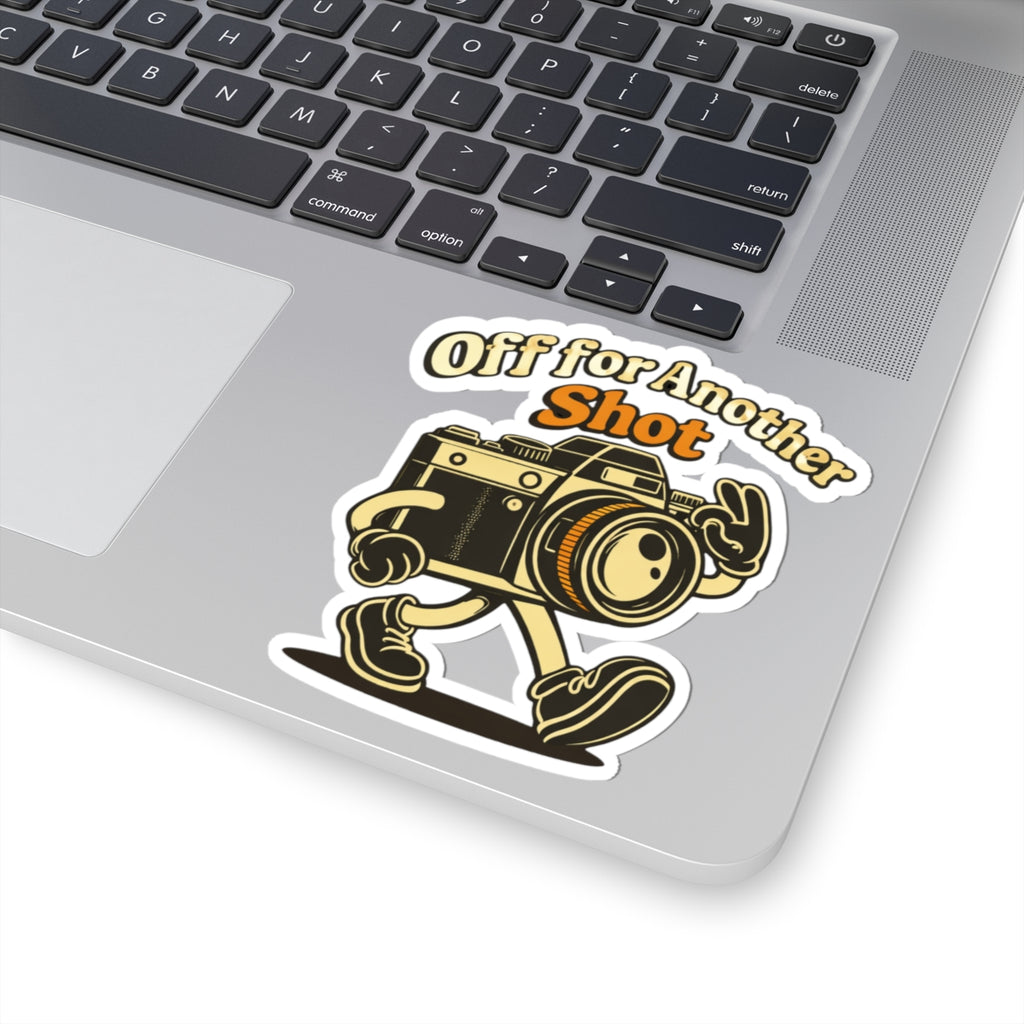 Off for Another Shot Sticker — Retro Camera Photography Vinyl Sticker