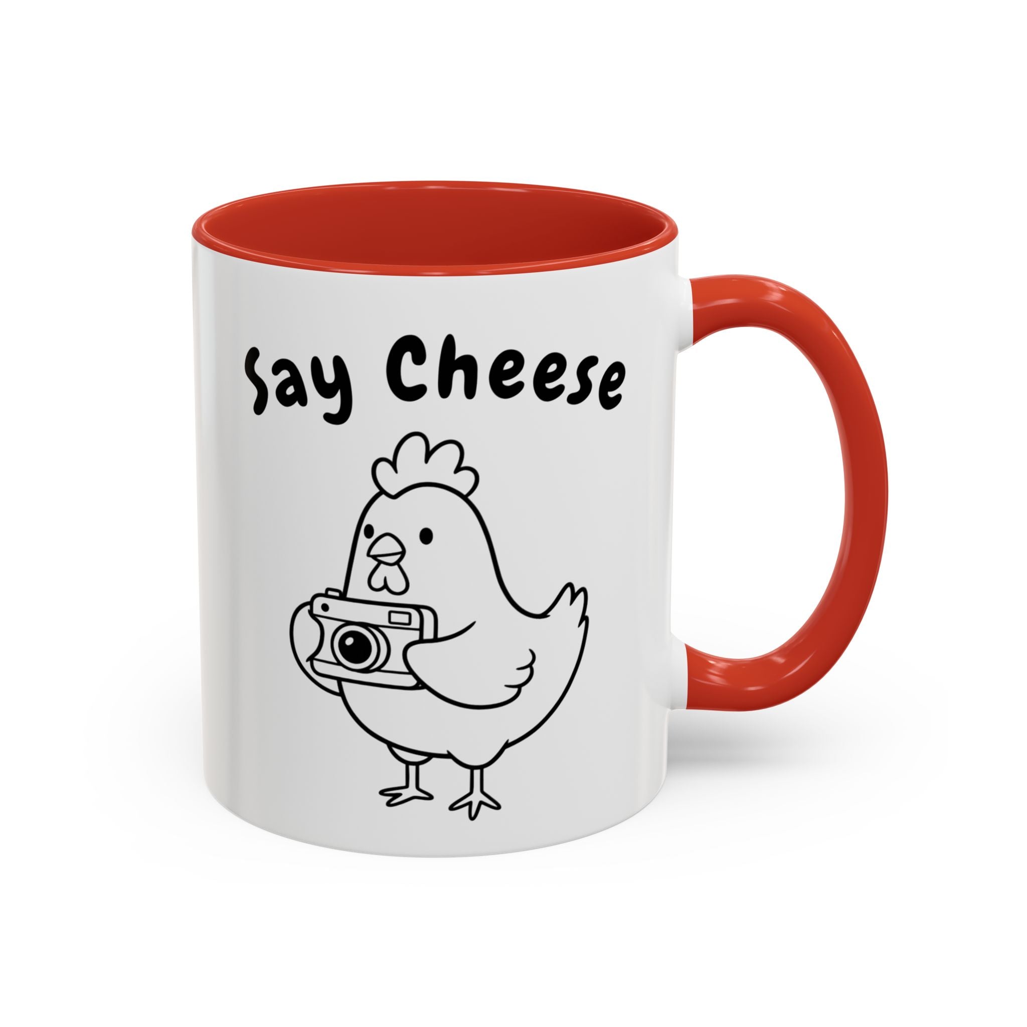 Chicken With Camera Accent Coffee Mug (11, 15oz)
