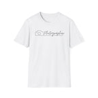 Photographer Script Camera T‑Shirt — Minimal Photography Tee for Photographers & Photo Lovers