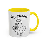 Chicken With Camera Accent Coffee Mug (11, 15oz)