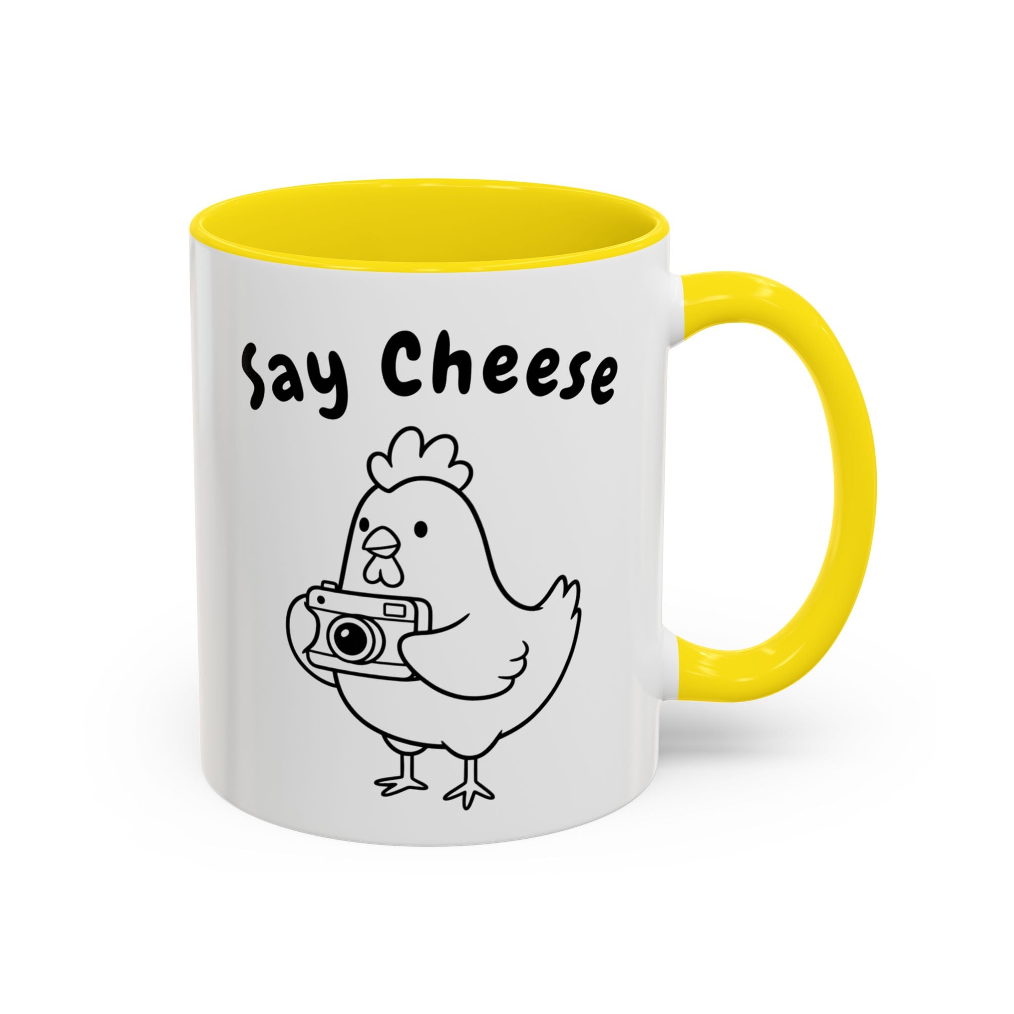 Chicken With Camera Accent Coffee Mug (11, 15oz)
