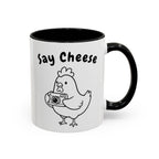 Chicken With Camera Accent Coffee Mug (11, 15oz)