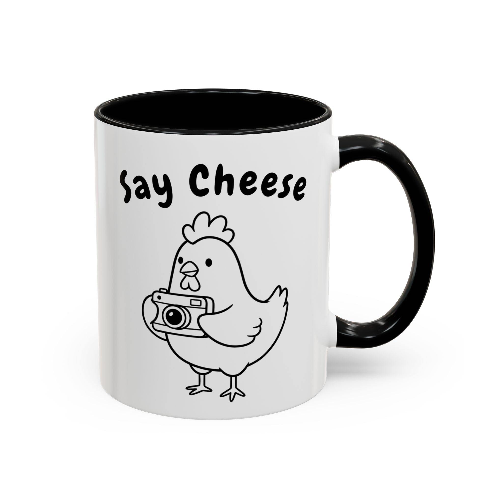 Chicken With Camera Accent Coffee Mug (11, 15oz)