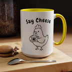 Chicken With Camera Accent Coffee Mug (11, 15oz)