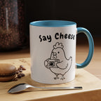 Chicken With Camera Accent Coffee Mug (11, 15oz)