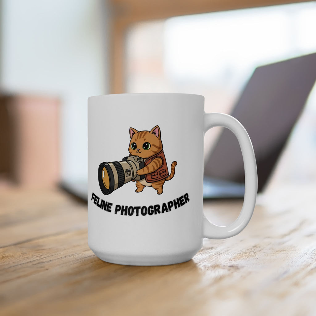 'Feline Photographer' Coffee Cup (11oz, 15oz)