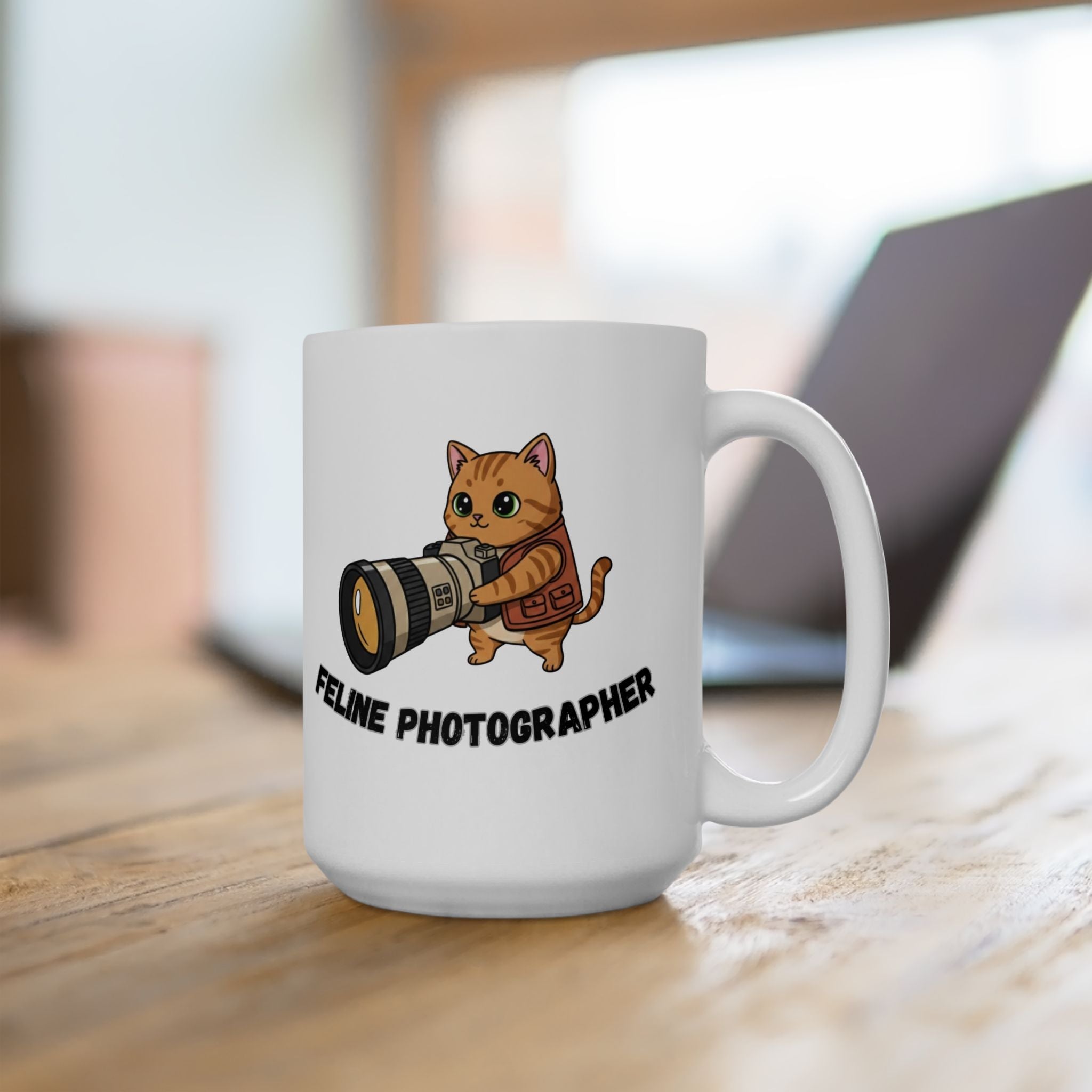 'Feline Photographer' Coffee Cup (11oz, 15oz)