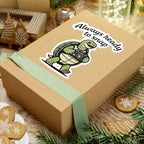 Always Ready to Snap Turtle Design Kiss-Cut Sticker