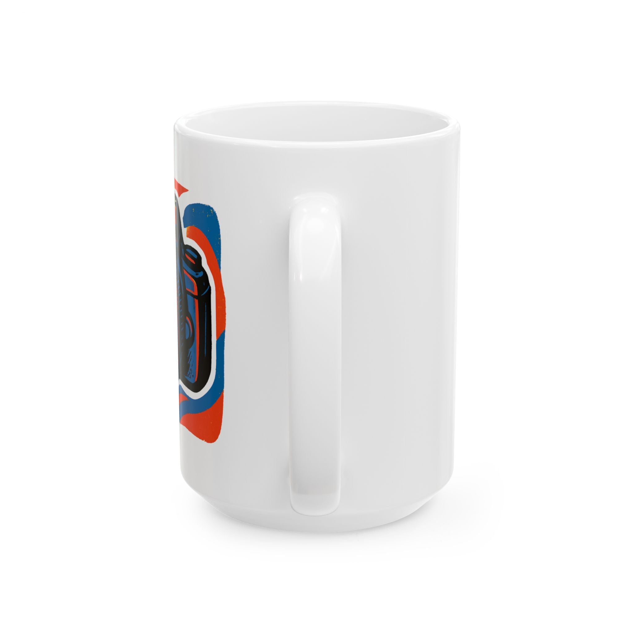 Northwest Coast Style Ceramic Mug — Bold Raven Art Coffee Cup (11oz/15oz)