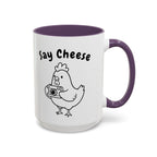 Chicken With Camera Accent Coffee Mug (11, 15oz)
