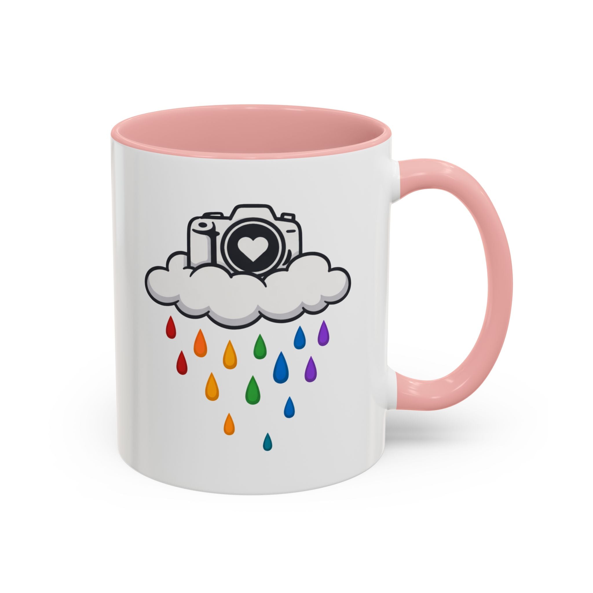 Rainbow Camera Coffee Mug — Photography Lover Accent Mug (11/15oz)