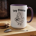 Chicken With Camera Accent Coffee Mug (11, 15oz)