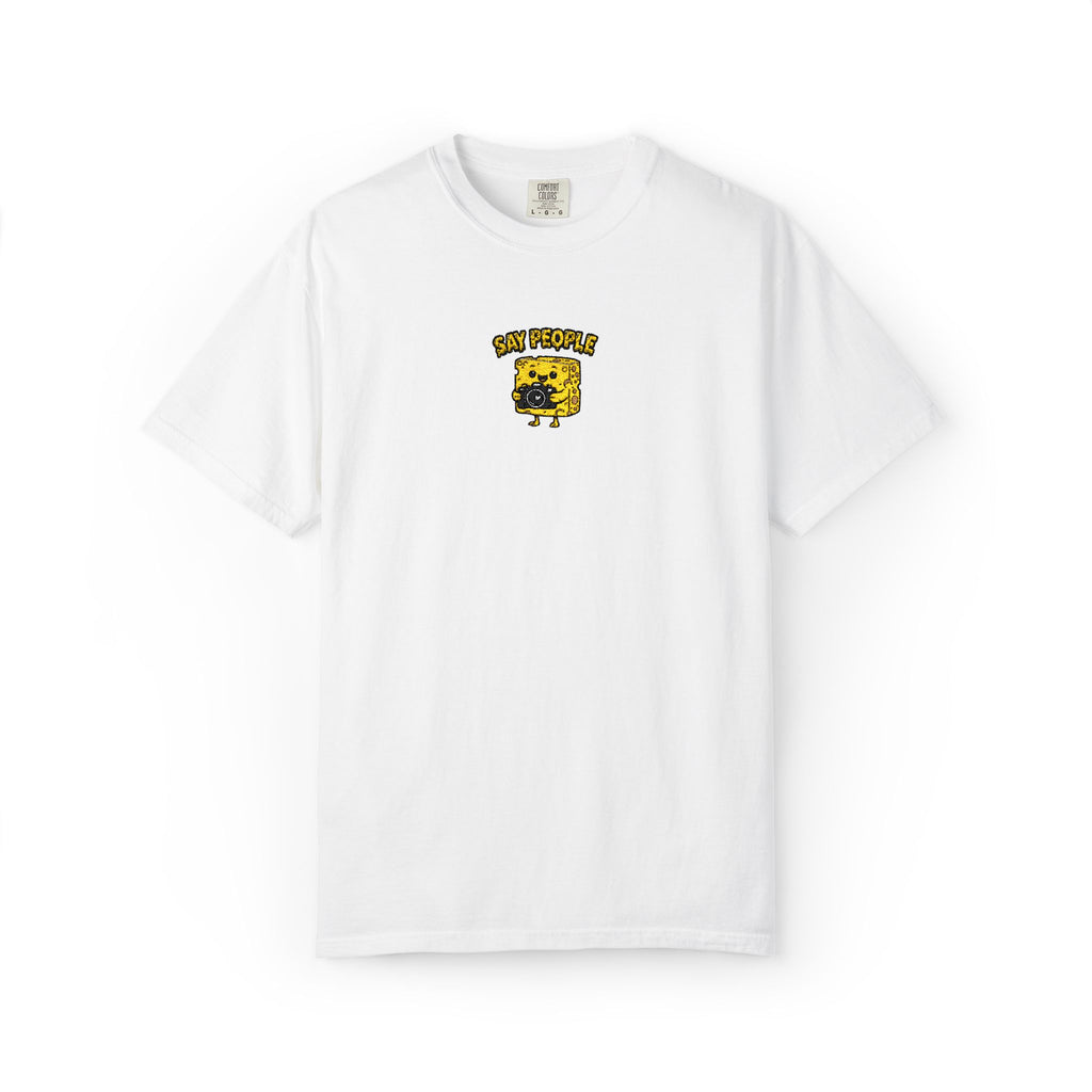 Say People Cheese Block Embroidery T-shirt