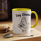 Chicken With Camera Accent Coffee Mug (11, 15oz)