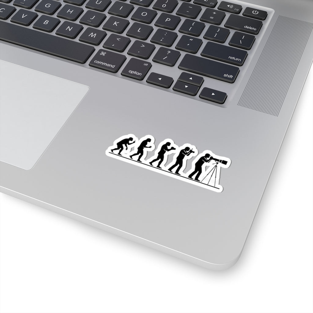 Chicken with Camera Kiss-Cut Sticker — Cute Photographer Chick Sticker for Laptops, Journals, and Gifts