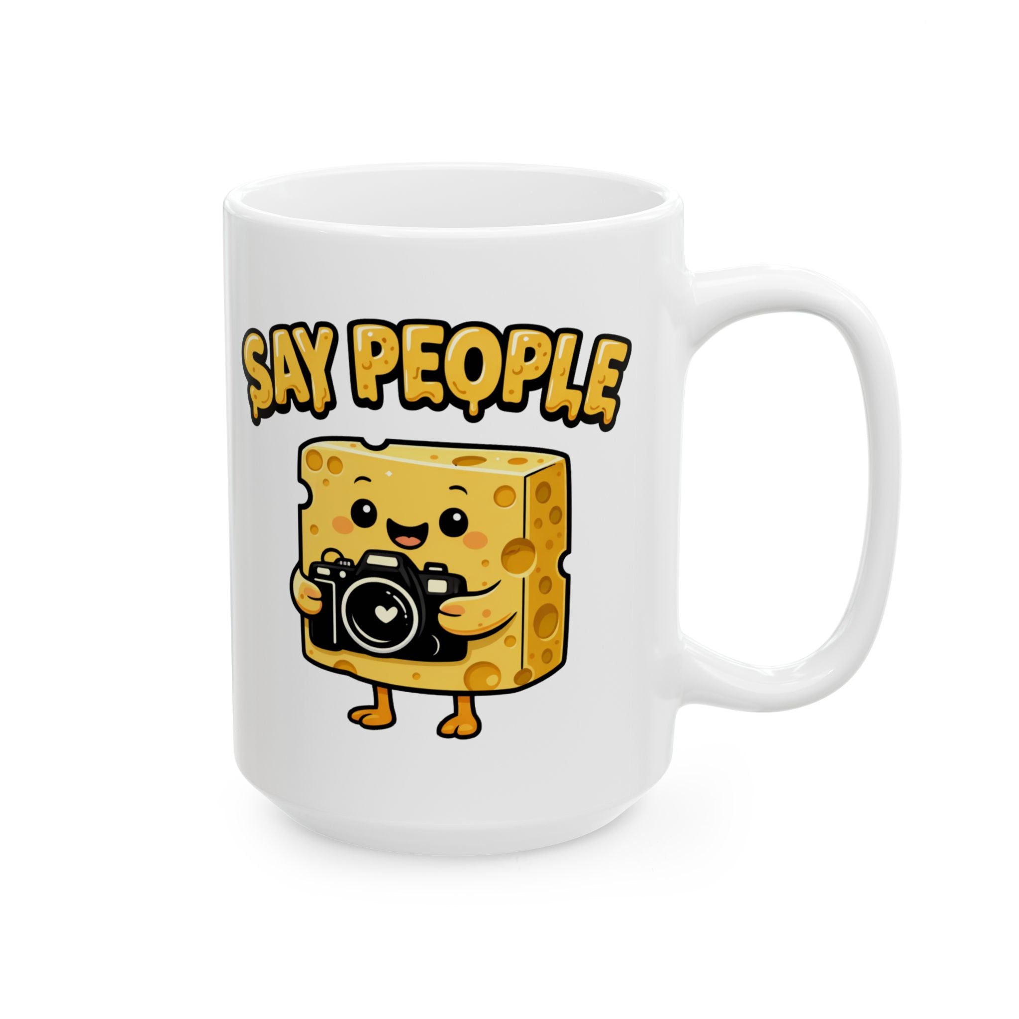 "Say People" Cheese Block Coffee Cup (11oz, 15oz)