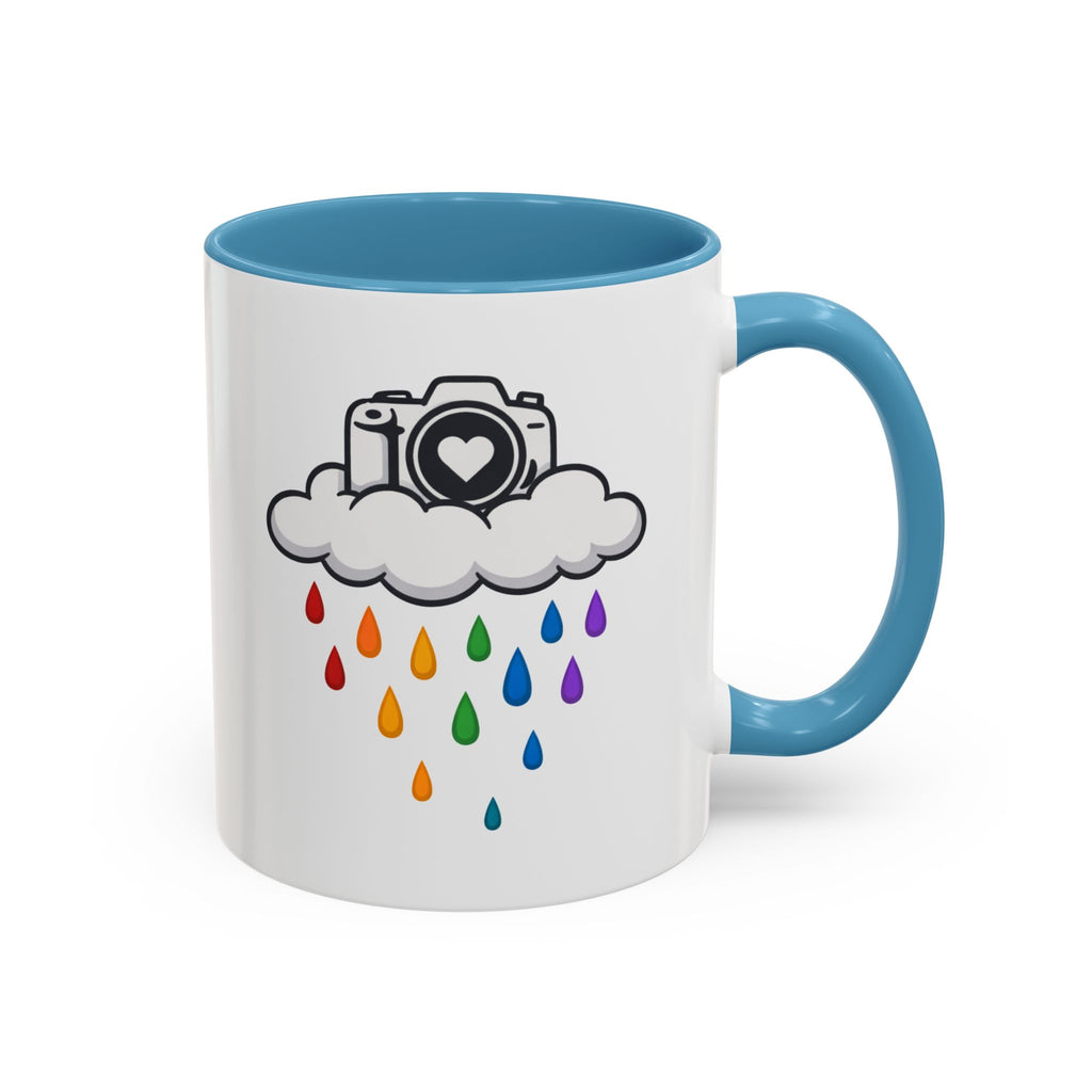 Rainbow Camera Coffee Mug — Photography Lover Accent Mug (11/15oz)