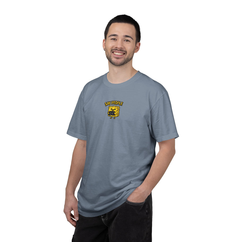Say People Cheese Block Embroidery T-shirt