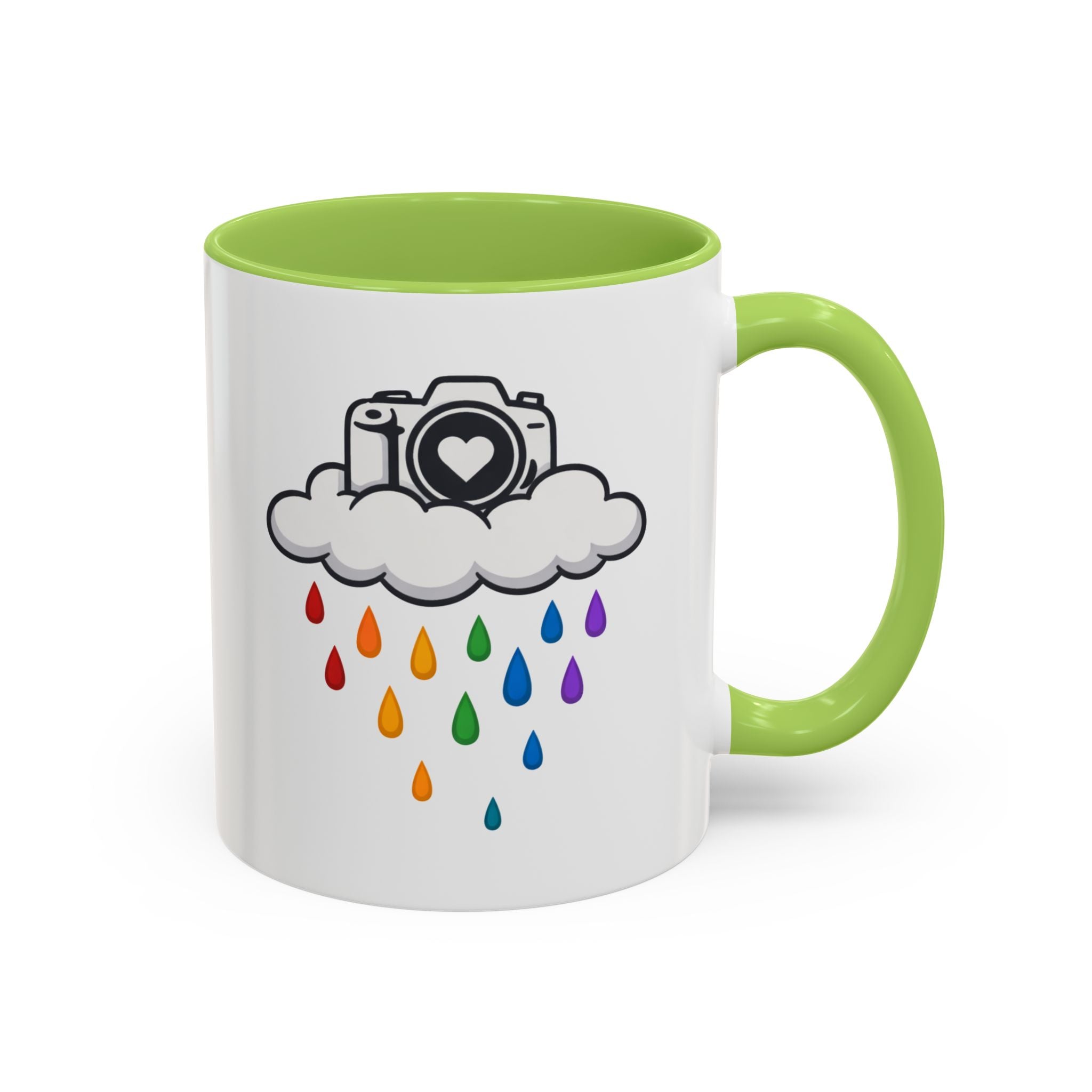 Rainbow Camera Coffee Mug — Photography Lover Accent Mug (11/15oz)