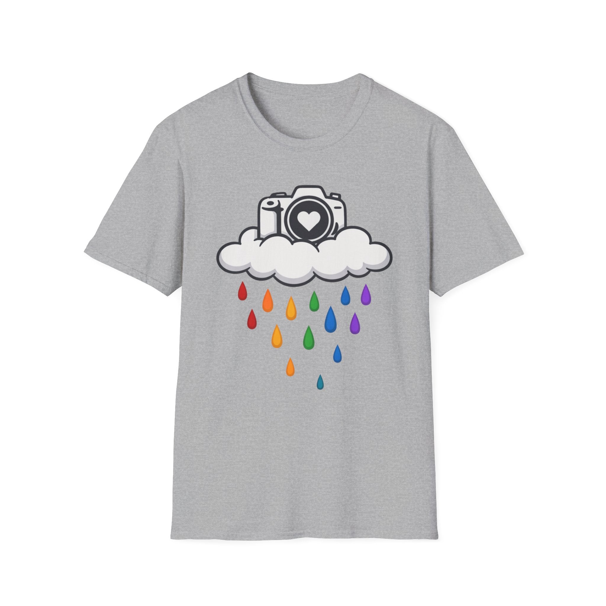 Rainbow Rain Camera T-Shirt