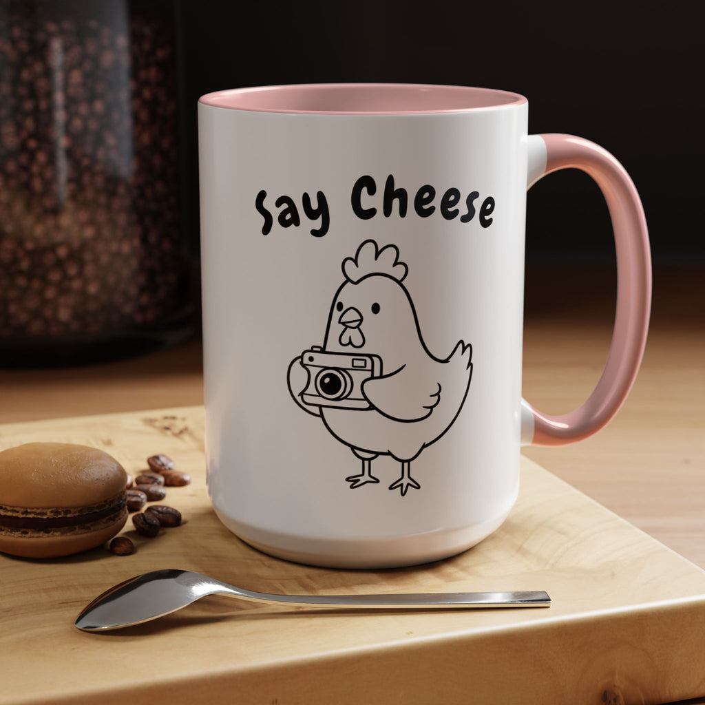 Chicken With Camera Accent Coffee Mug (11, 15oz)