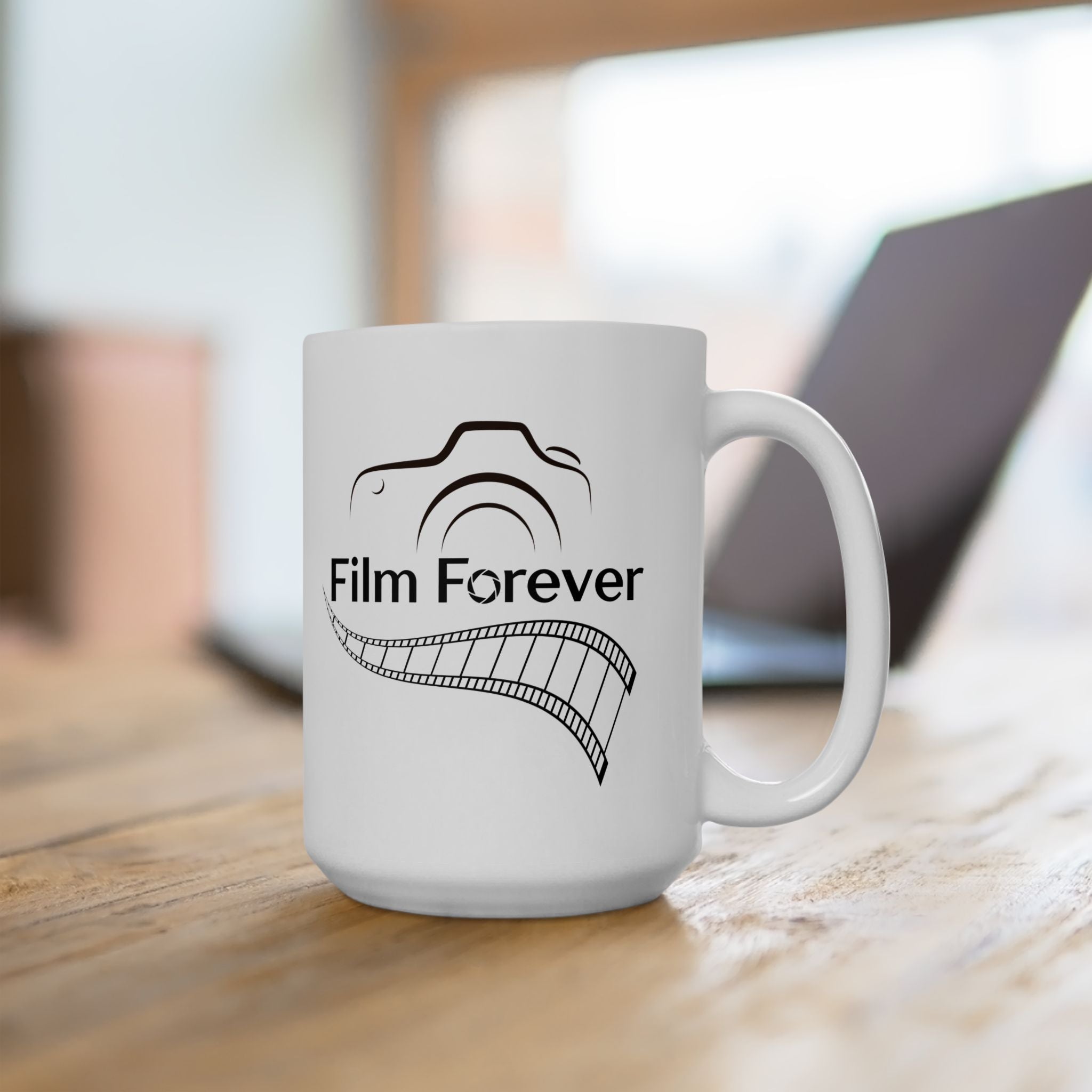'Film Forever' Ceramic Coffee Cup (11oz, 15oz)