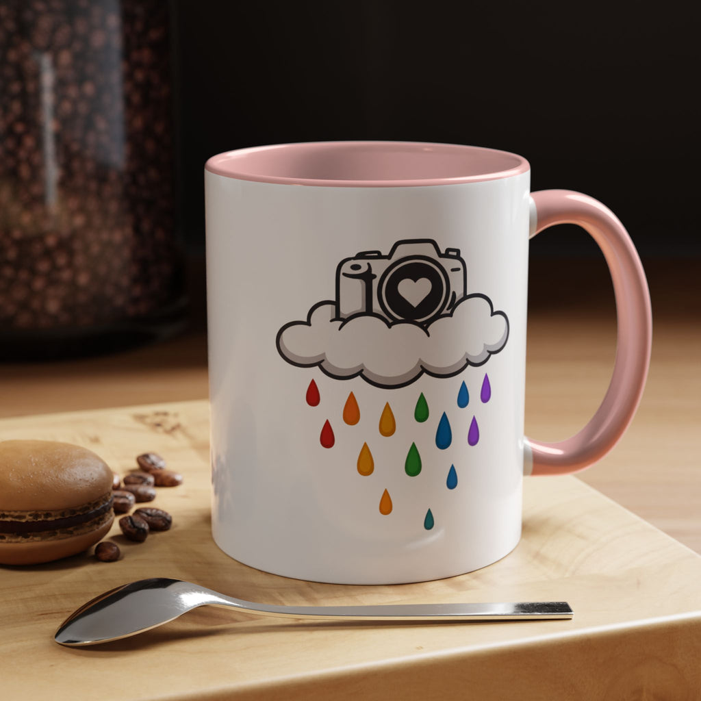 Rainbow Camera Coffee Mug — Photography Lover Accent Mug (11/15oz)