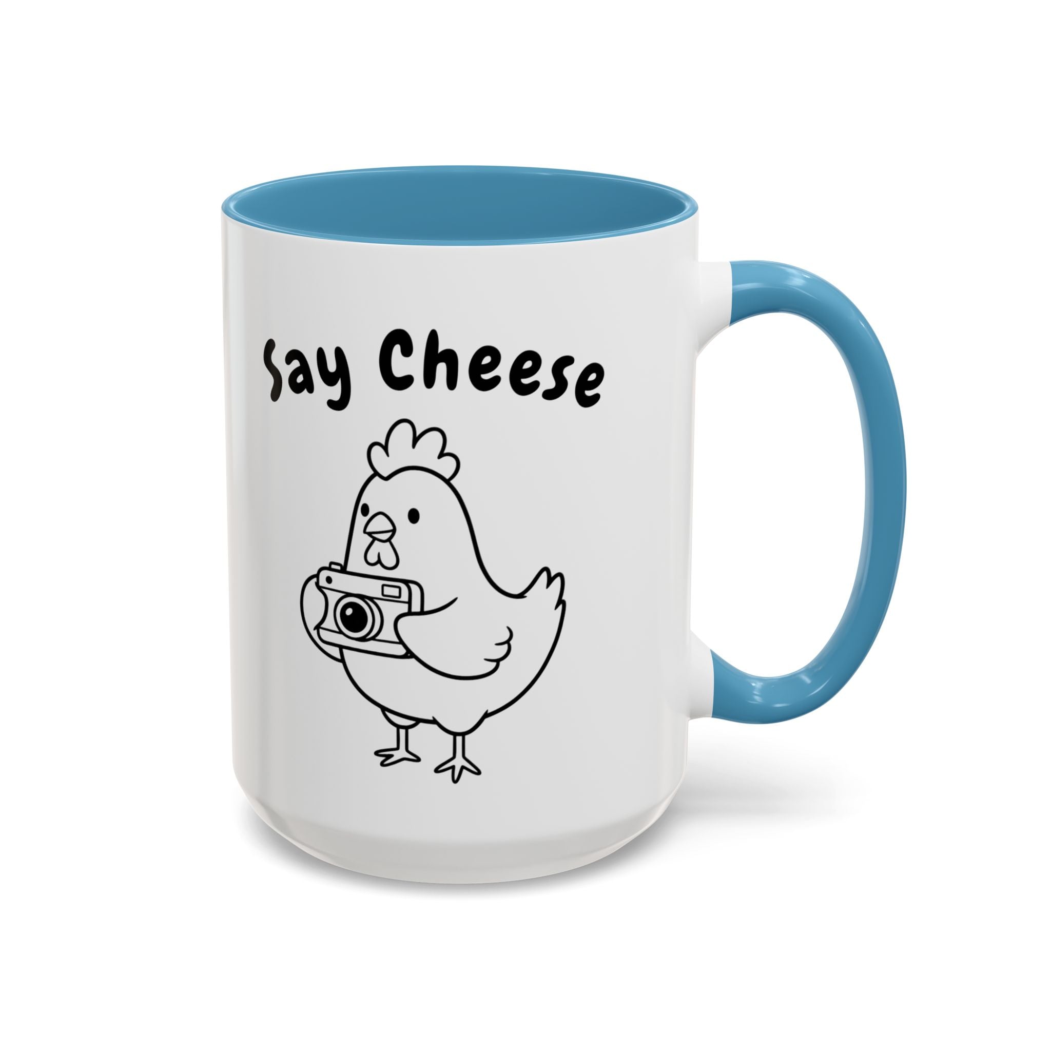 Chicken With Camera Accent Coffee Mug (11, 15oz)