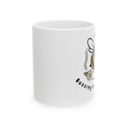 Buzzing Photographer Ceramic Mug – Cute Bee Camera Design (11oz & 15oz)