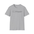 Photographer Script Camera T‑Shirt — Minimal Photography Tee for Photographers & Photo Lovers