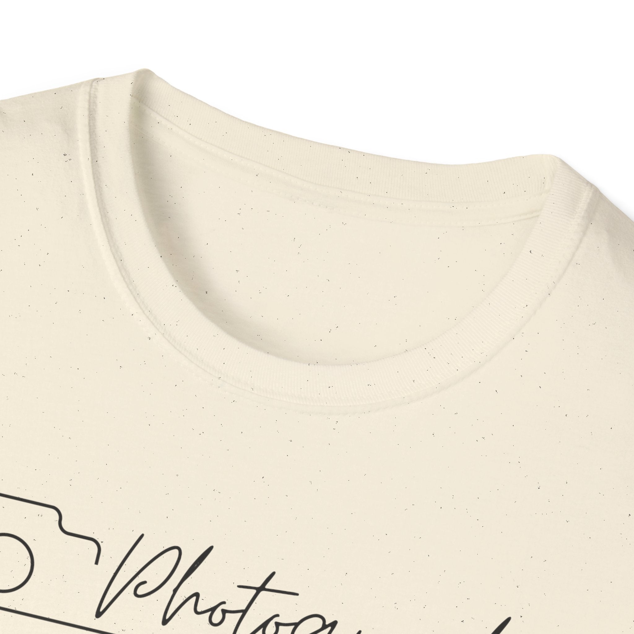 Photographer Script Camera T‑Shirt — Minimal Photography Tee for Photographers & Photo Lovers
