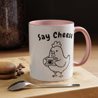 Chicken With Camera Accent Coffee Mug (11, 15oz)