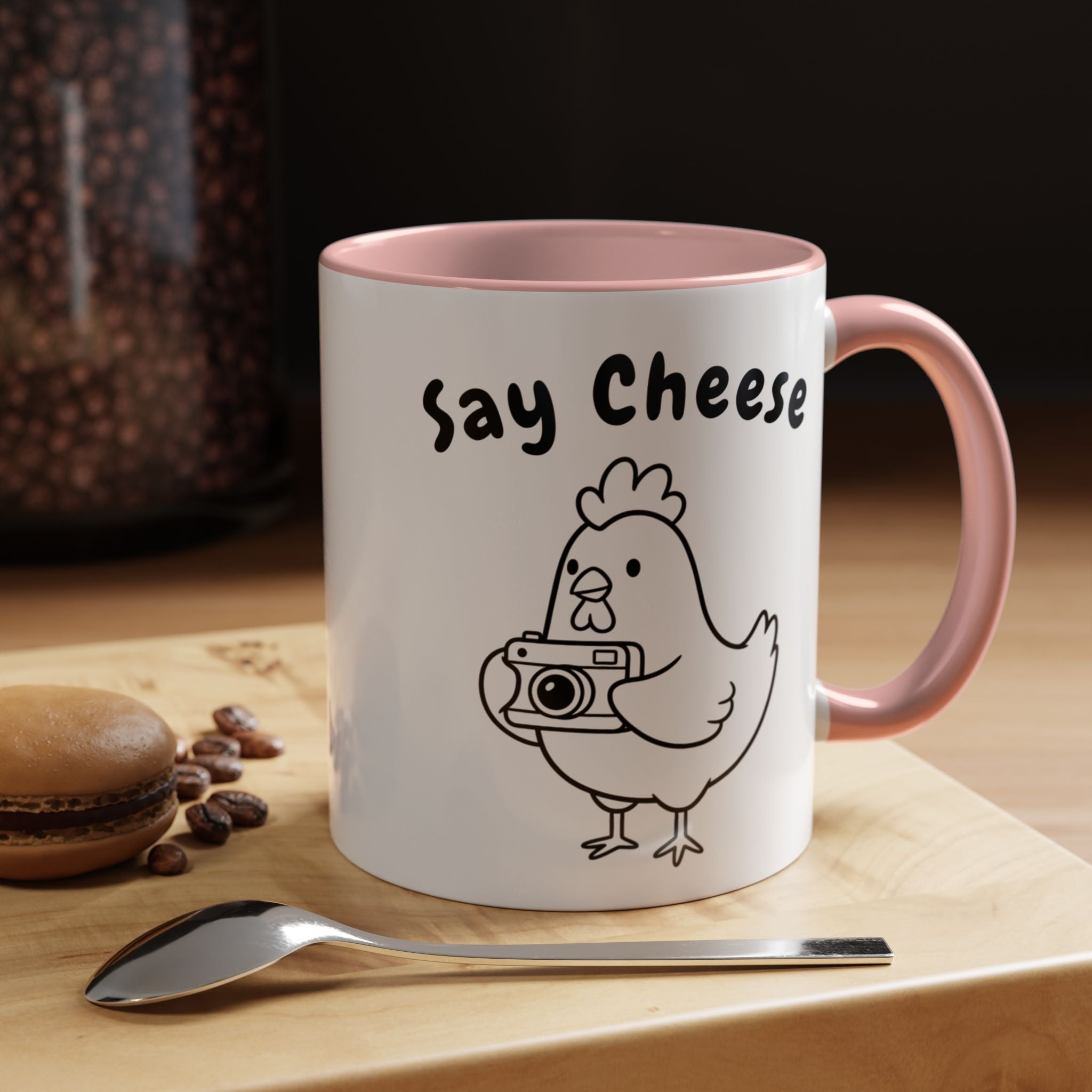 Chicken With Camera Accent Coffee Mug (11, 15oz)