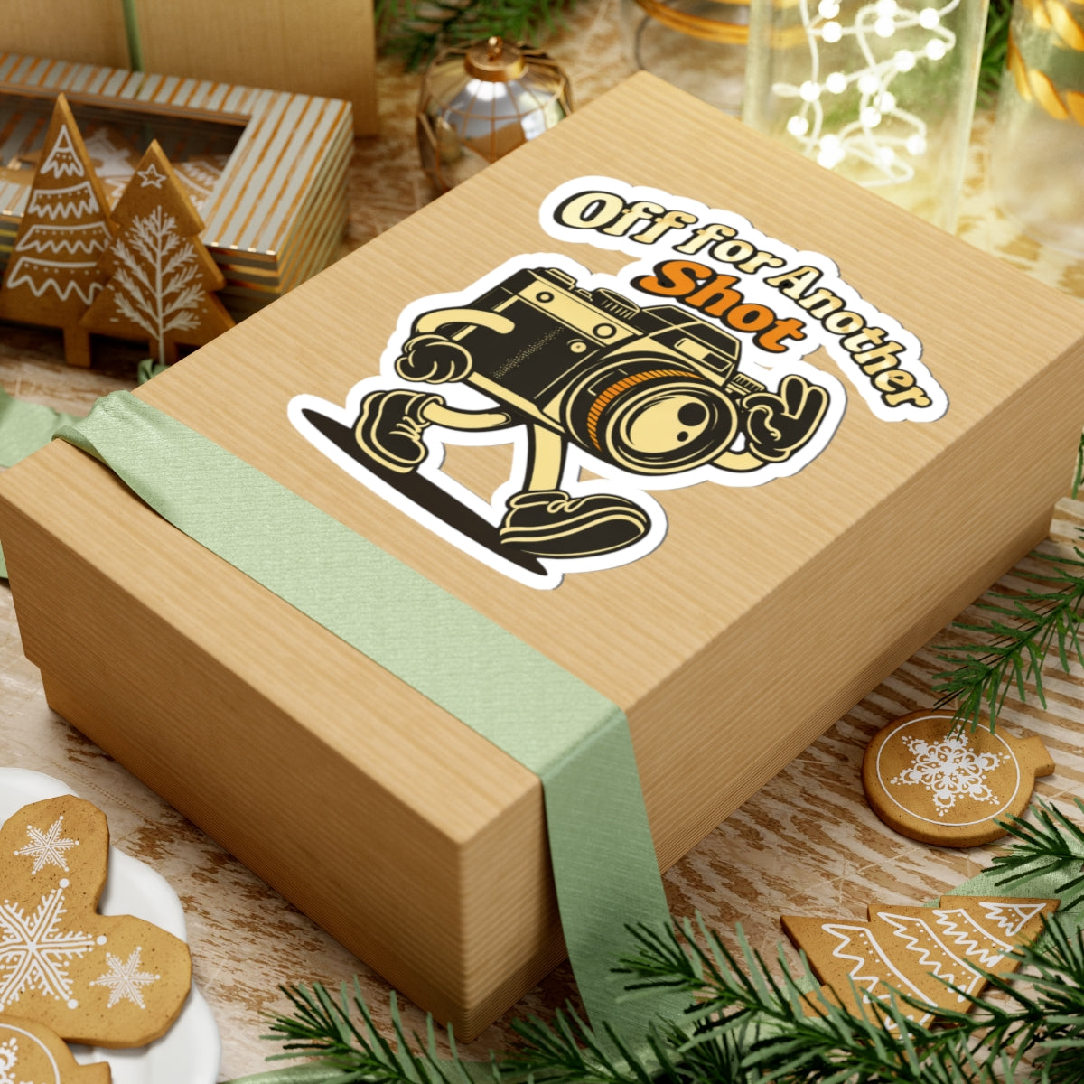 Off for Another Shot Sticker — Retro Camera Photography Vinyl Sticker