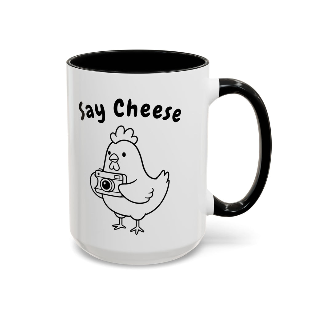 Chicken With Camera Accent Coffee Mug (11, 15oz)