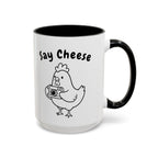 Chicken With Camera Accent Coffee Mug (11, 15oz)