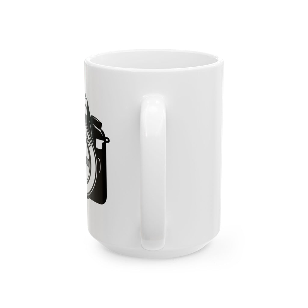 Camera Illustration Ceramic Mug — Photographer Gift Coffee Cup (11oz, 15oz)