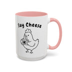 Chicken With Camera Accent Coffee Mug (11, 15oz)