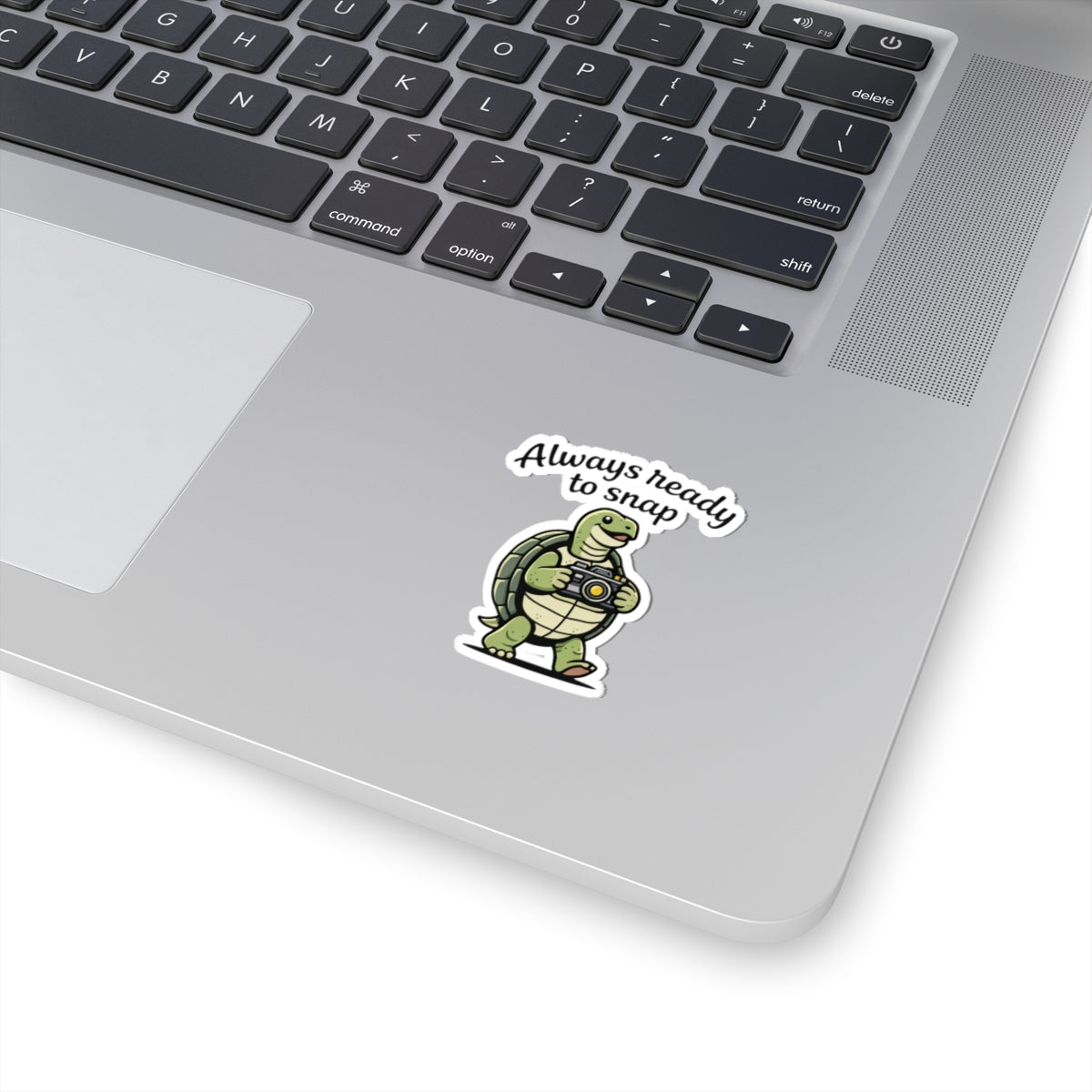 Always Ready to Snap Turtle Design Kiss-Cut Sticker
