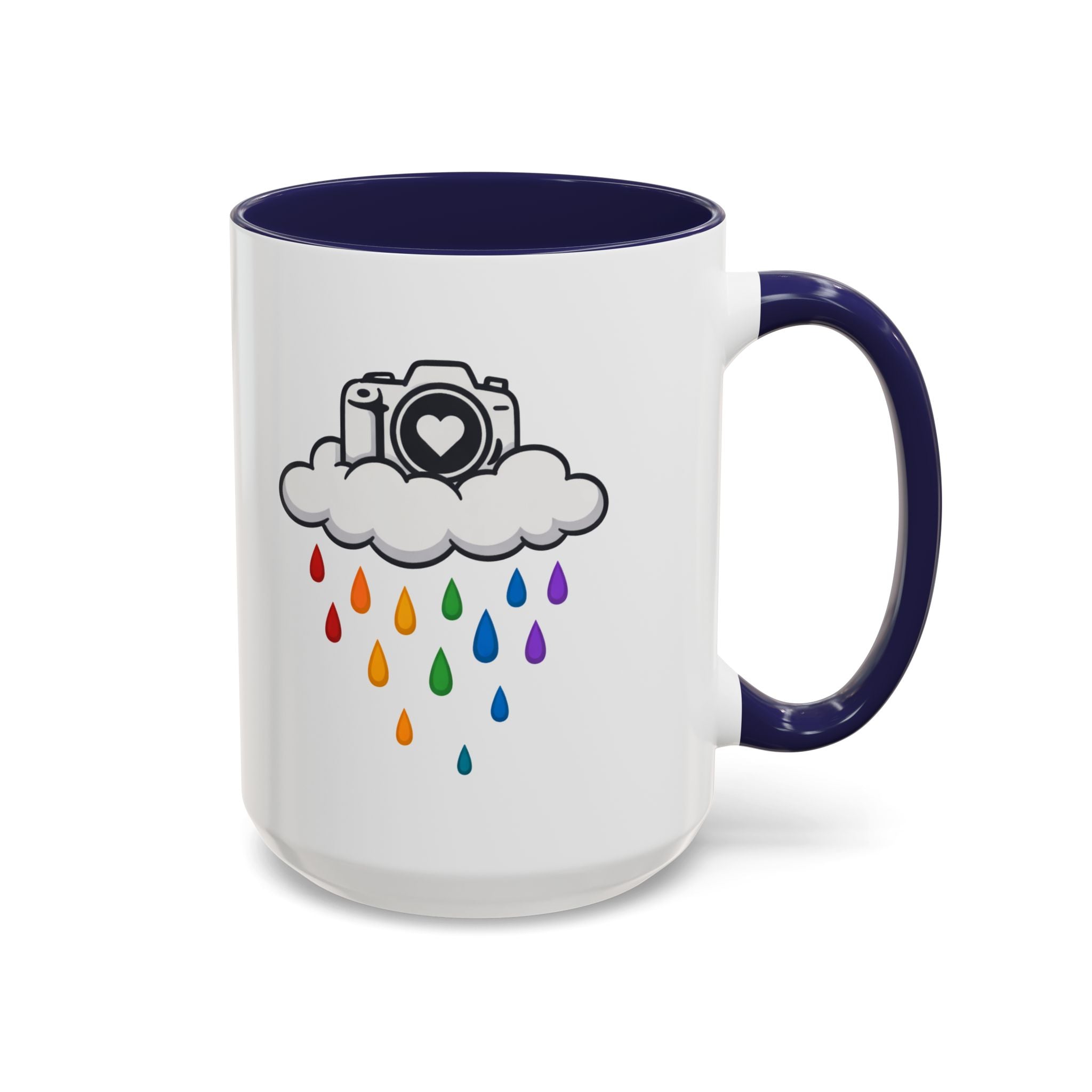 Rainbow Camera Coffee Mug — Photography Lover Accent Mug (11/15oz)