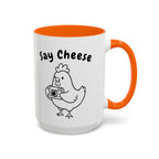 Chicken With Camera Accent Coffee Mug (11, 15oz)