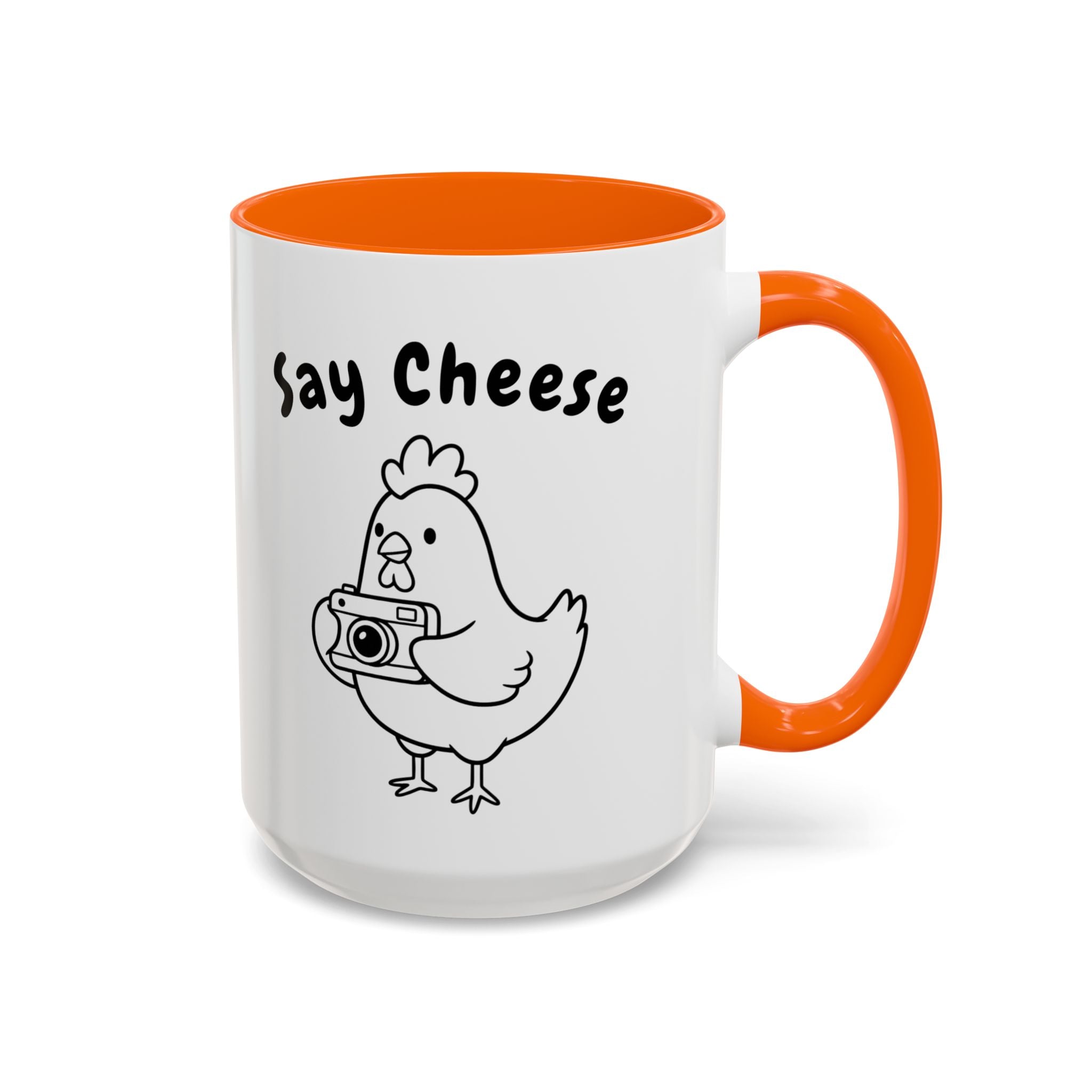 Chicken With Camera Accent Coffee Mug (11, 15oz)