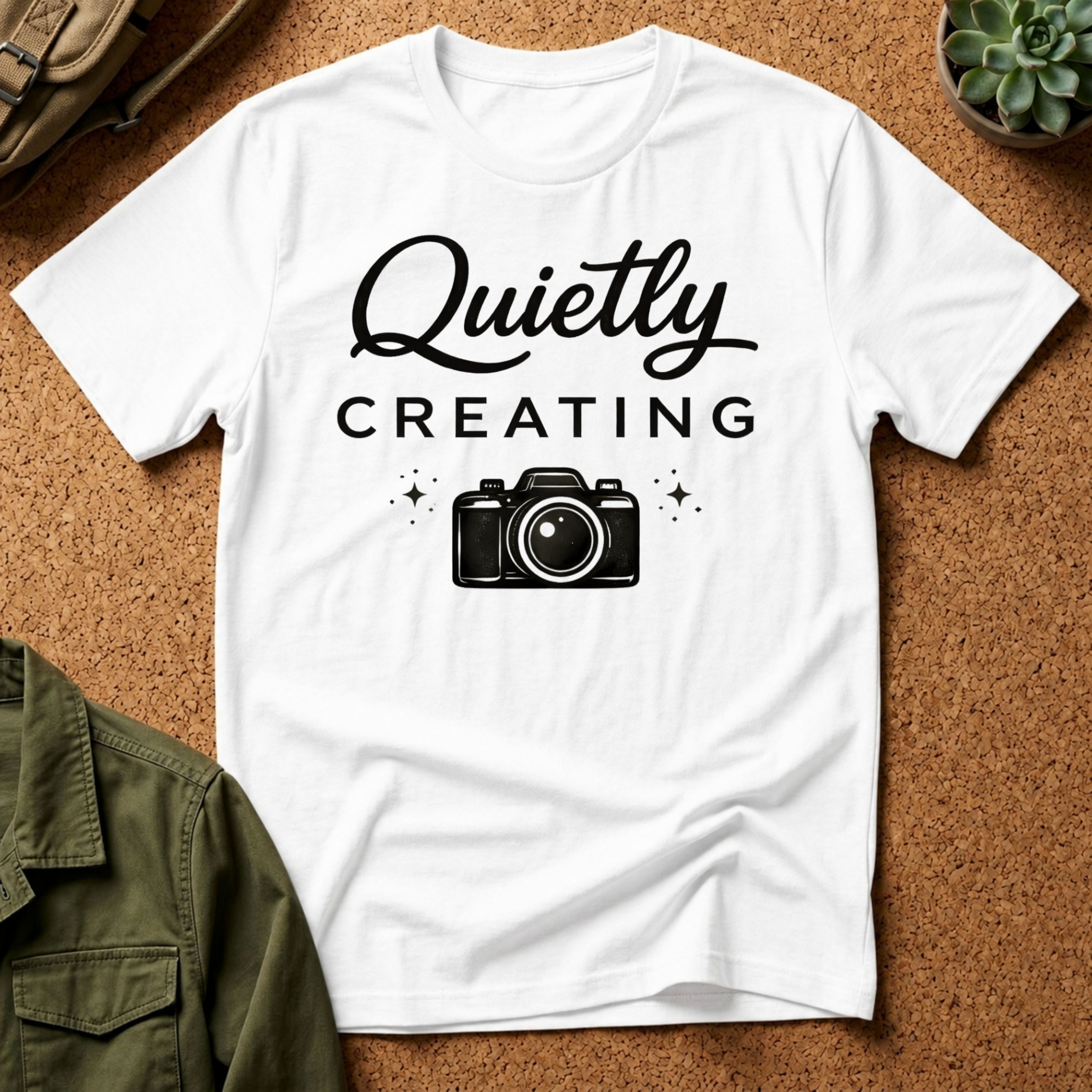 Quietly Creating Camera T-Shirt